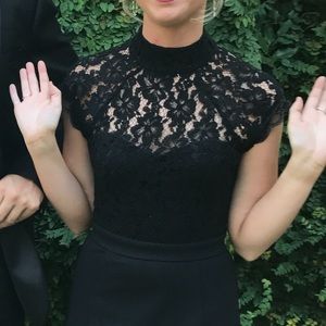 Black High Neck & Open Back Formal Dress